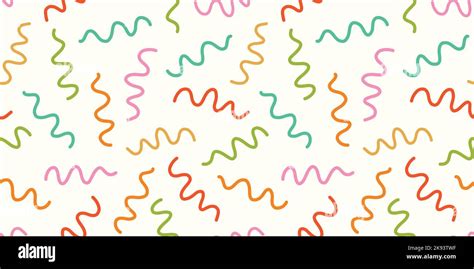 Abstract Squiggle Pattern Background Border Fun Modern Border Design