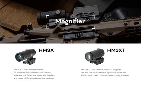 Holosun Hm3x Flip To Side 3x Red Dot Magnifier Qd Mount