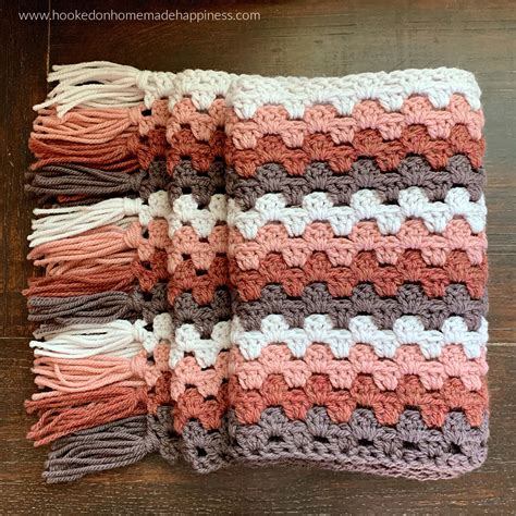 Granny Stripe Scarf Crochet Pattern Hooked On Homemade Happiness