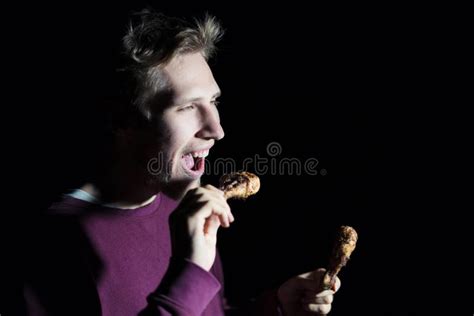 Fat Black Man Eating Fried Chicken Stock Photos Free And Royalty Free