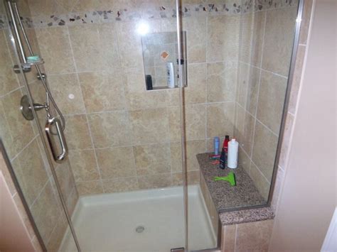 Adjust the cost to where you live with your zip code. Guest bath replaced tub with walk-in shower - Transitional ...