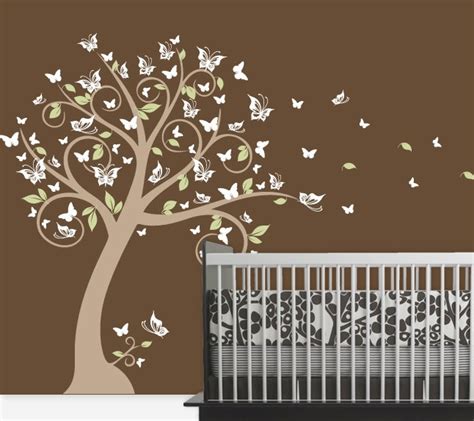 Nursery Blossom Butterfly Tree Wall Decal Tree With Butterflies And
