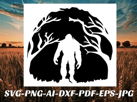 Bigfoot Svg Big Foot Png Forest Svg File Cricut Cameo Silhouette Vinyl