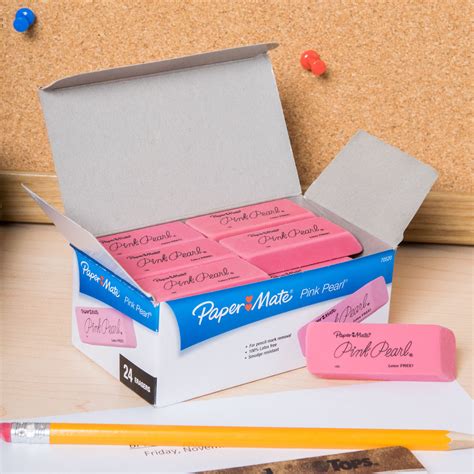 Paper Mate 70520 Medium Pink Pearl Eraser 24box Papermate Pap70520