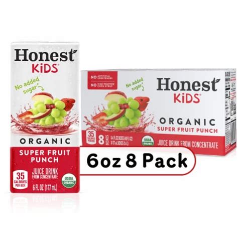 Honest Kids Super Fruit Punch Organic Fruit Juice 8 Ct 6 Fl Oz