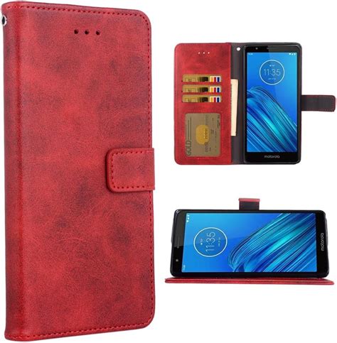 Phone Case For Motorola Moto E6 Forge Folio Flip Wallet