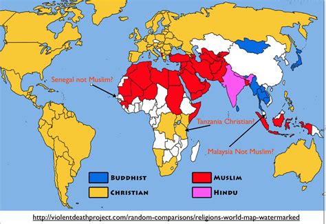 Map Of The World Religions Direct Map