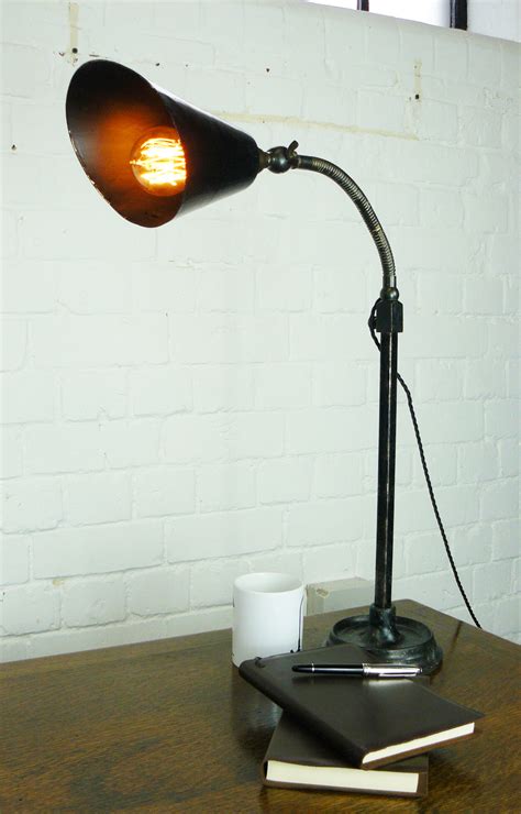 Cone shaped solid teak table lamp designed and produced in denmark, circa 1960. A Good 1920's British Vintage Work Table Lamp Cone Shaped ...