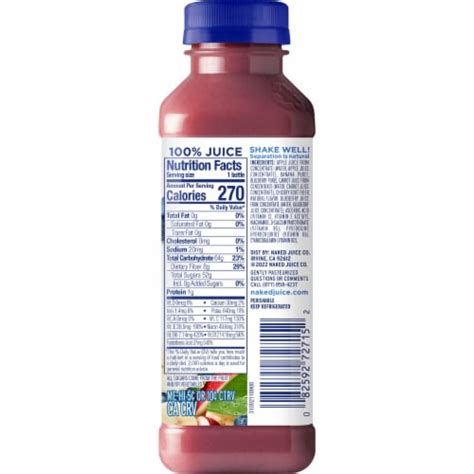 Naked® No Sugar Added 100 Blue Machine® Juice Smoothie Bottle 152 Fl
