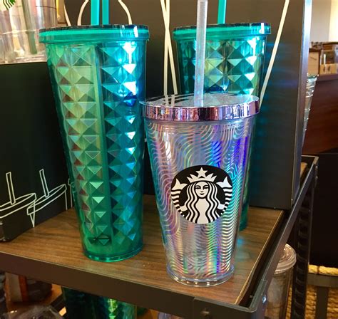 Metallic Turquoise And Iridescent Tumblersstarbucks Starbucks Tumbler