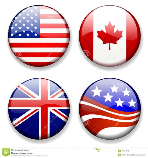 Colorful Flag Badges Icons Vector Royalty Free Stock Photo Image