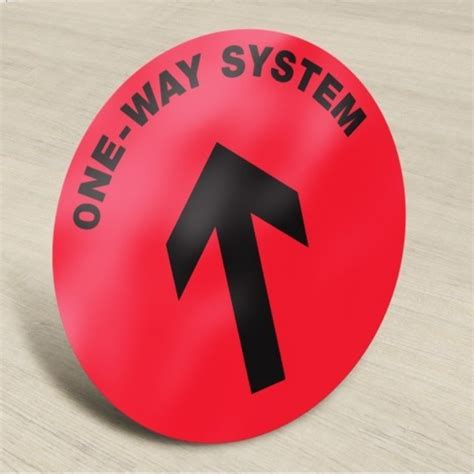 One Way Direction Floor Stickers