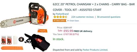 Great service, low prices and next day delivery across the uk. Best Selling Parker 62CC 20" Petrol Chainsaw Review