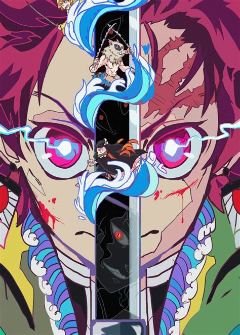 Tanjirou Demon Slayer Metal Poster Print Jun Nguyen Displate