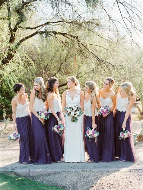 white and purple bridesmaid separates elizabeth anne designs the wedding blog