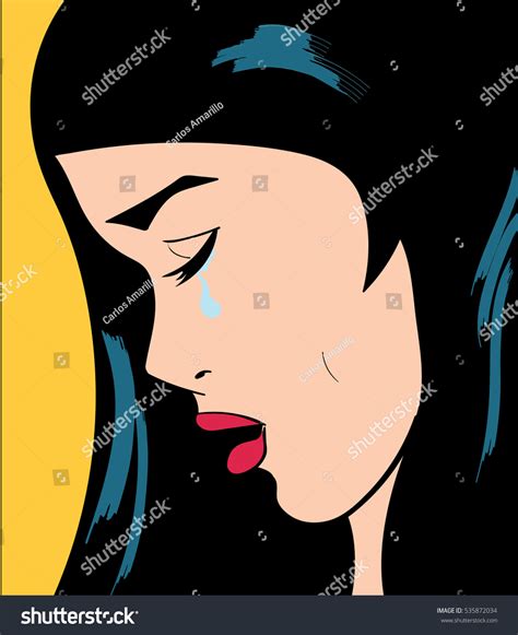 Sad Crying Woman Illustration Stock Illustration 535872034 Shutterstock