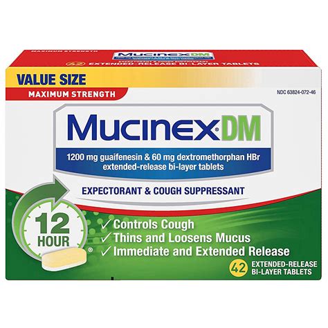 Usa Angel Mucinex Dm Maximum Strength 12 Hour Expectorant And Cough Supressant Tablets