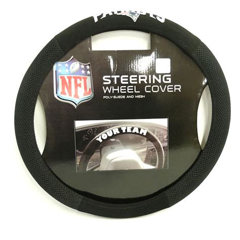 Nfl New England Patriots Poly Suede Steering Wheel Cover Ebay