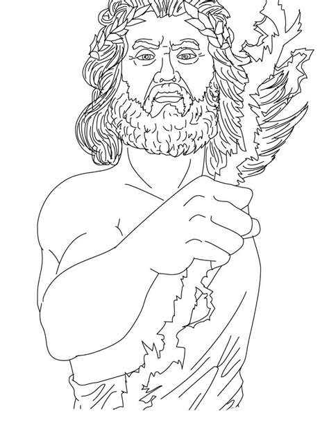 Desenhos De Poder De Zeus Para Colorir E Imprimir Colorironlinecom