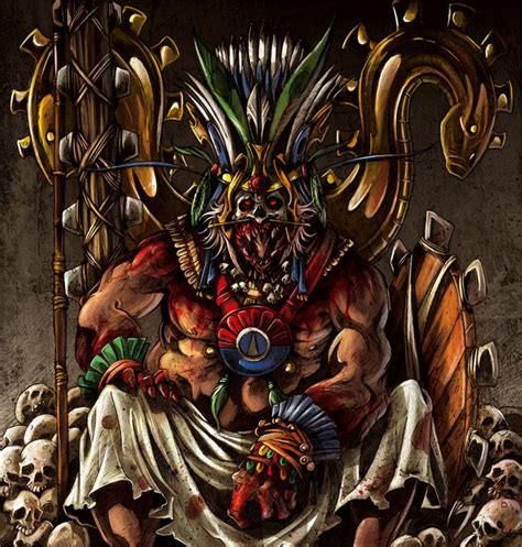 With his wife, mictecacíhuatl, he ruled mictlan, the underworld. Huitzilopochtli, deity of war, sun and human sacrifice ...