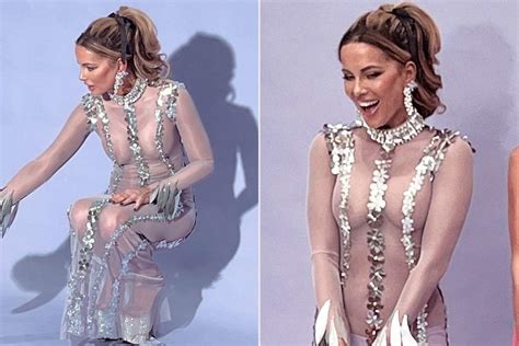 Kate Beckinsale Dares To Bare In Sheer Naked Dress At Paris Hilton S