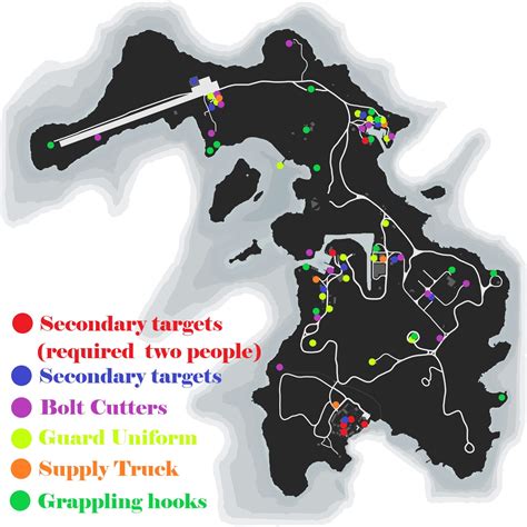 Cayo Perico Secondary Targets Locations