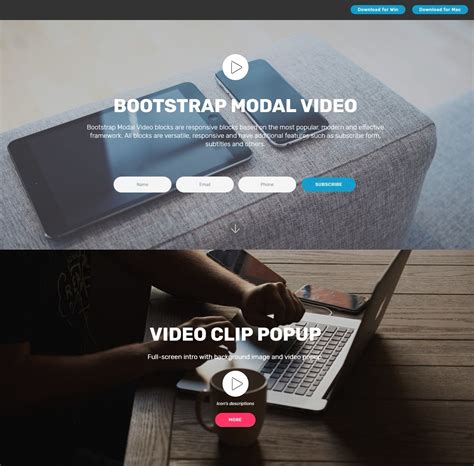 Super Slick Responsive Bootstrap Responsive Video Players And Dropdown