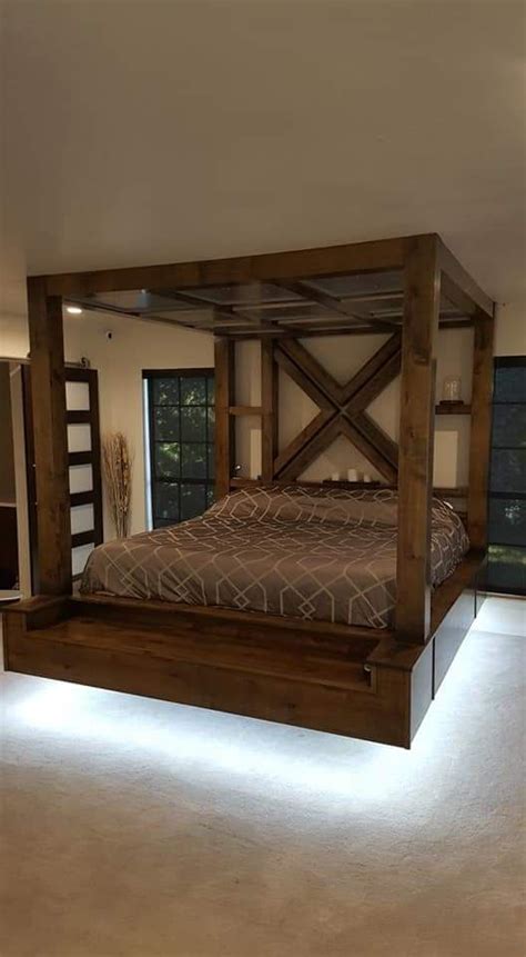 Custom Built Floating Bed Woodworking Bed Frame Plans Bed