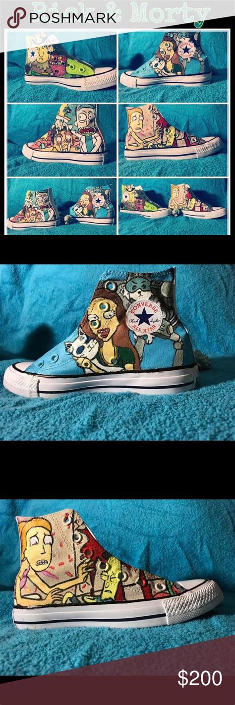Hand Painted Customizable Rick And Morty Shoes Rick And Morty Shoes Me