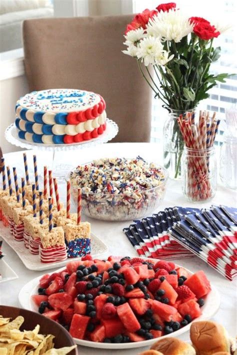 American Flag Rice Krispie Treats | Easy Fourth of July Dessert Recipe