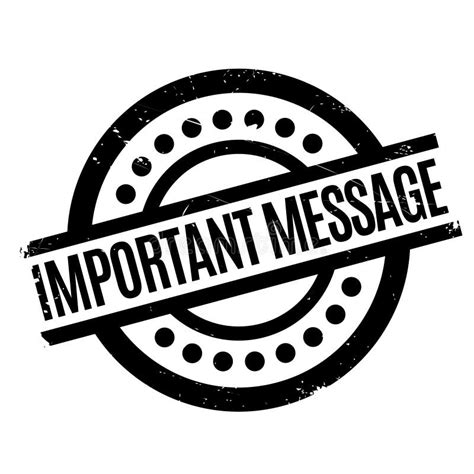 Important Message Rubber Stamp Stock Vector Illustration Of Grunge