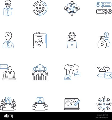 Sales Operations Line Icons Collection Performance Efficiency