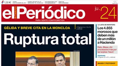 Ruptura Total En La Portada De El PeriÓdico De Catalunya