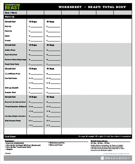 / basement beast has 5 stars! FREE 6+ Sample Workout Training Sheet Templates in MS Word ...