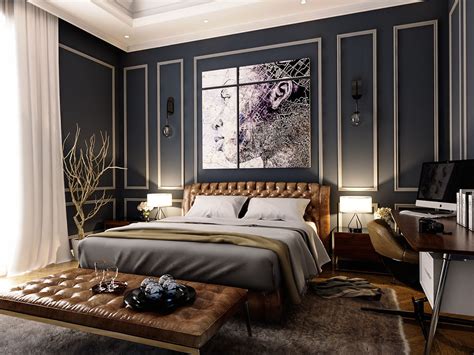 Elegant Neoclassic Master Bedroom Design Located In Dubai Luxurious