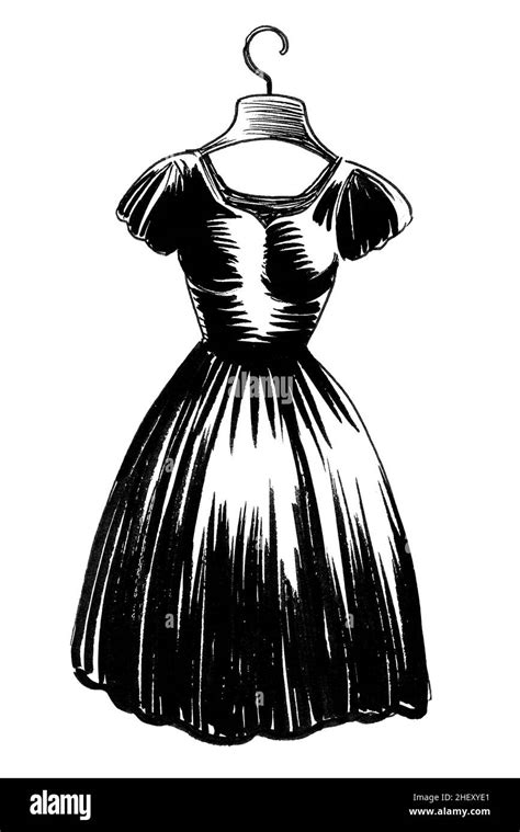 Dress On Hanger Clipart Black And White