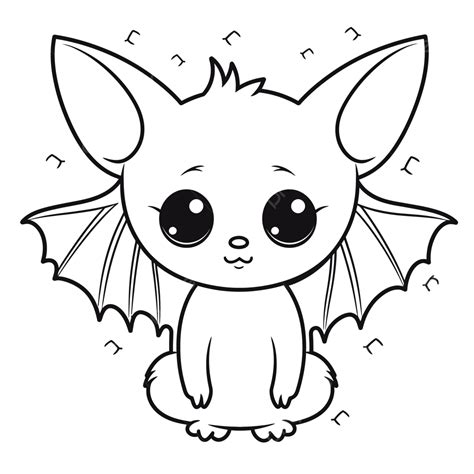 Cute Bat Coloring Pages Outline Sketch Drawing Vector Wing Drawing