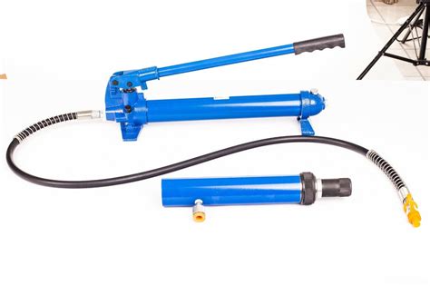 A Ramp Hydraulic Hand Pump 10 Ton With Hose And Ram Portable 10t Pressure