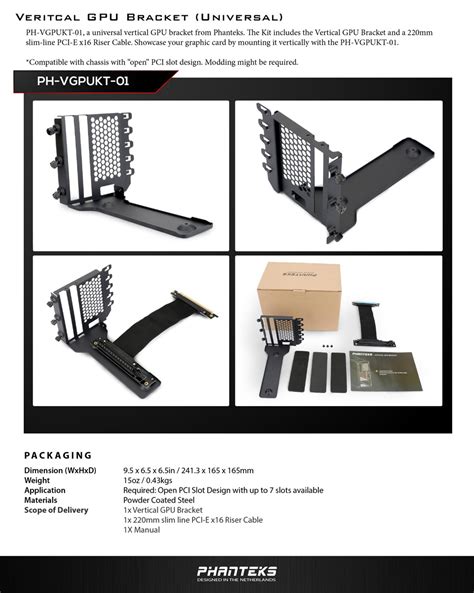 Buy Phanteks Vertical Gpu Bracket Ph Vgpukt01 Pc Case Gear Australia