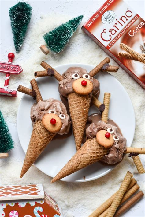 Christmas logs or buches de noel are a classic for the holiday dessert table. Rudolph Ice Cream Cones | Recipe | Christmas ice cream, Kid desserts, Ice cream cone