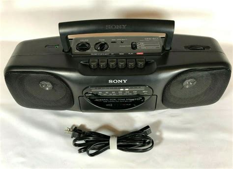 Vintage Sony Cfs B Portable Am Fm Radio Cassette Player Recorder