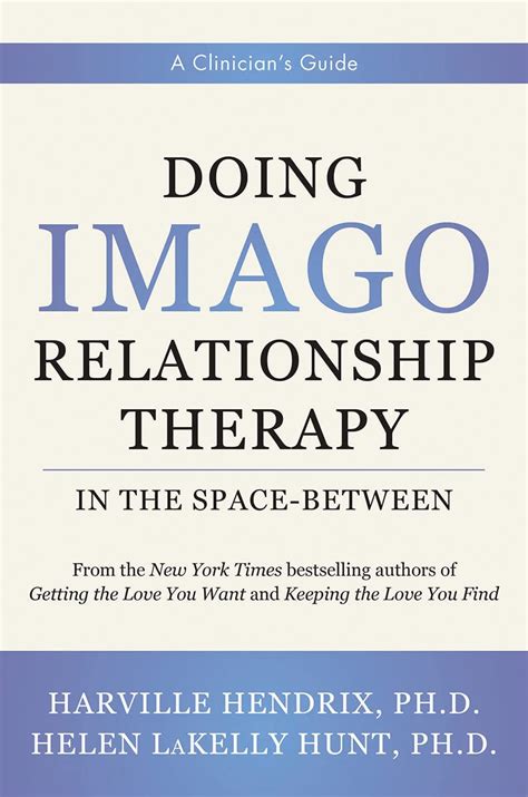 Doing Imago Relationship Therapy In The Space Between A Clinician S Guide