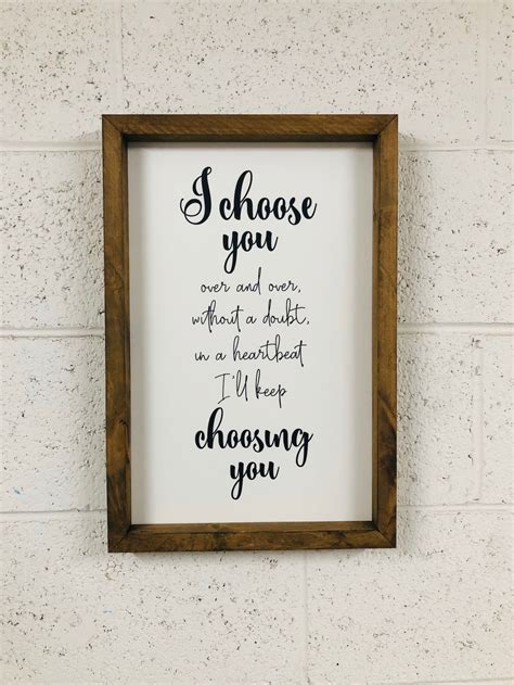 Quote Print With Wooden Frame Picture Wall Art Wall Decor Etsy