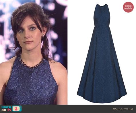 Wornontv Laylas Blue Gown On The Cmas On Nashville Aubrey Peeples Clothes And Wardrobe From Tv