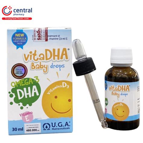 VitaDHA Baby drops 30ml hỗ trợ bổ sung DHA Vitamin D3 và E cho trẻ