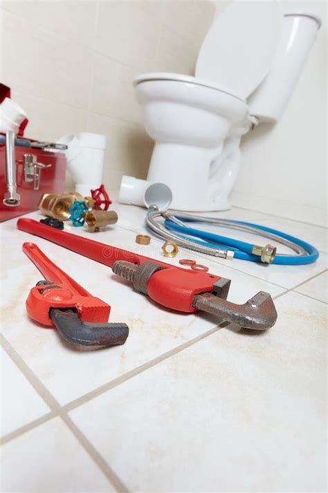 Plumbing Tools In The Bathroom Stock Image Image Of Adjustable