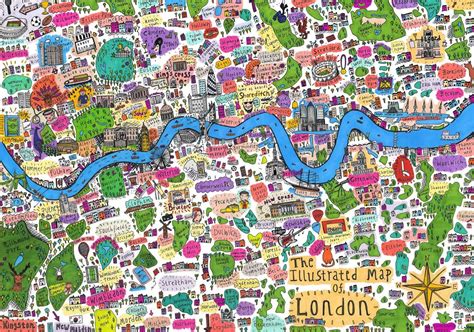 3  Illustrated Map Of London Lg London Map London Print Travel