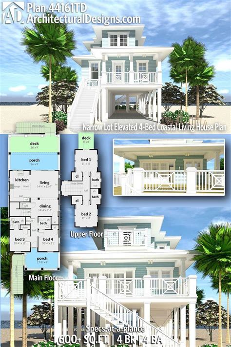 Beach House Floor Plans Narrow Lot Flooring Images