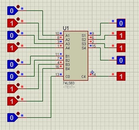 74ls83 4 Bit Full Adder Ic Pinout Proteus Examples Applications