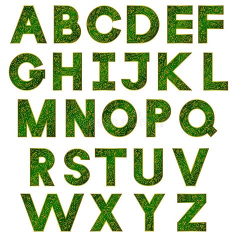 Green Alphabet Stock Vector Illustration Of Languahe 42392333